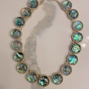 Kendra Scott vintage abalone shell station necklace